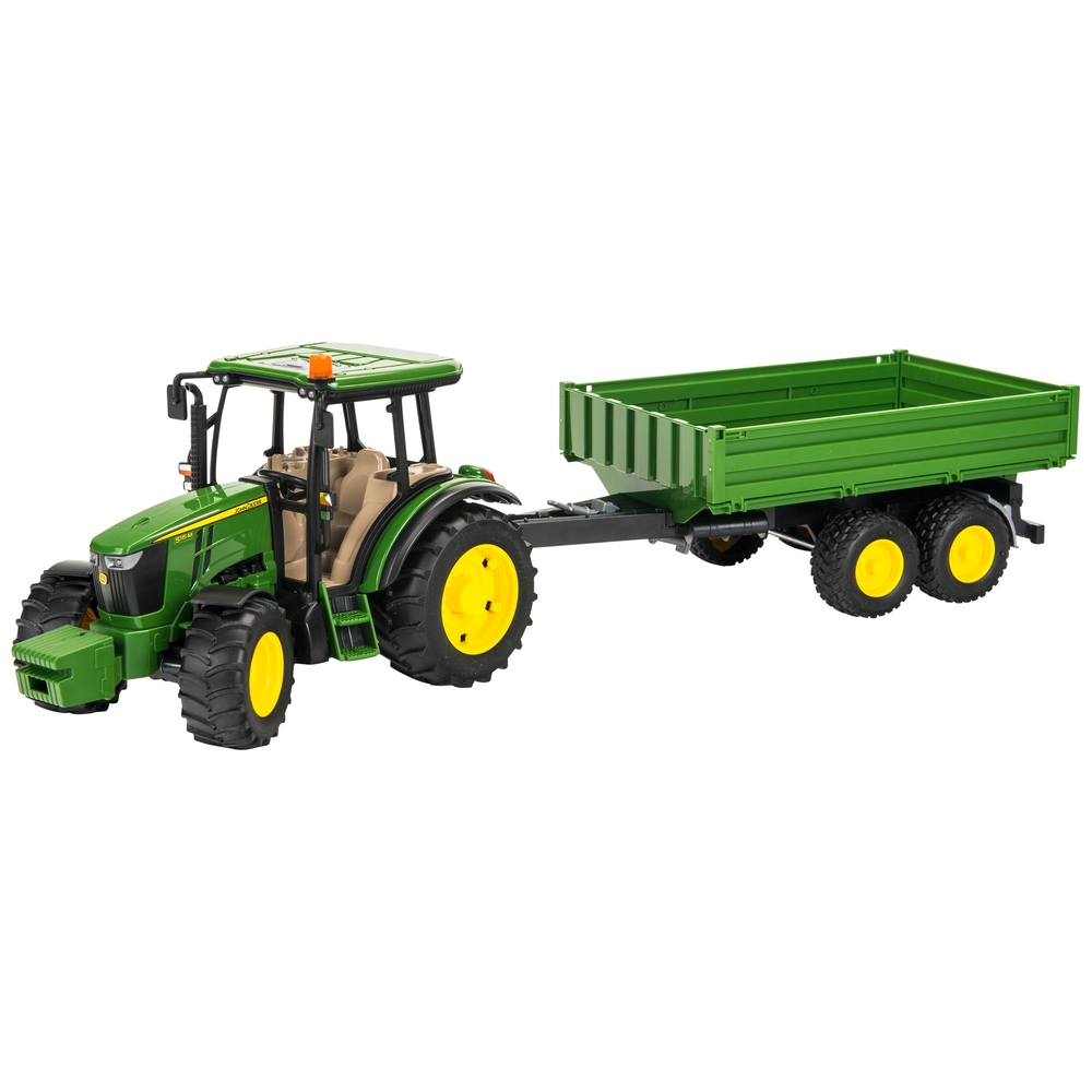 Bruder John Deere 1:16 5115M mit Kippanhänger