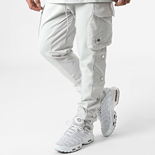 Ensemble Tee Shirt Et Pantalon Cargo LL604 Gris