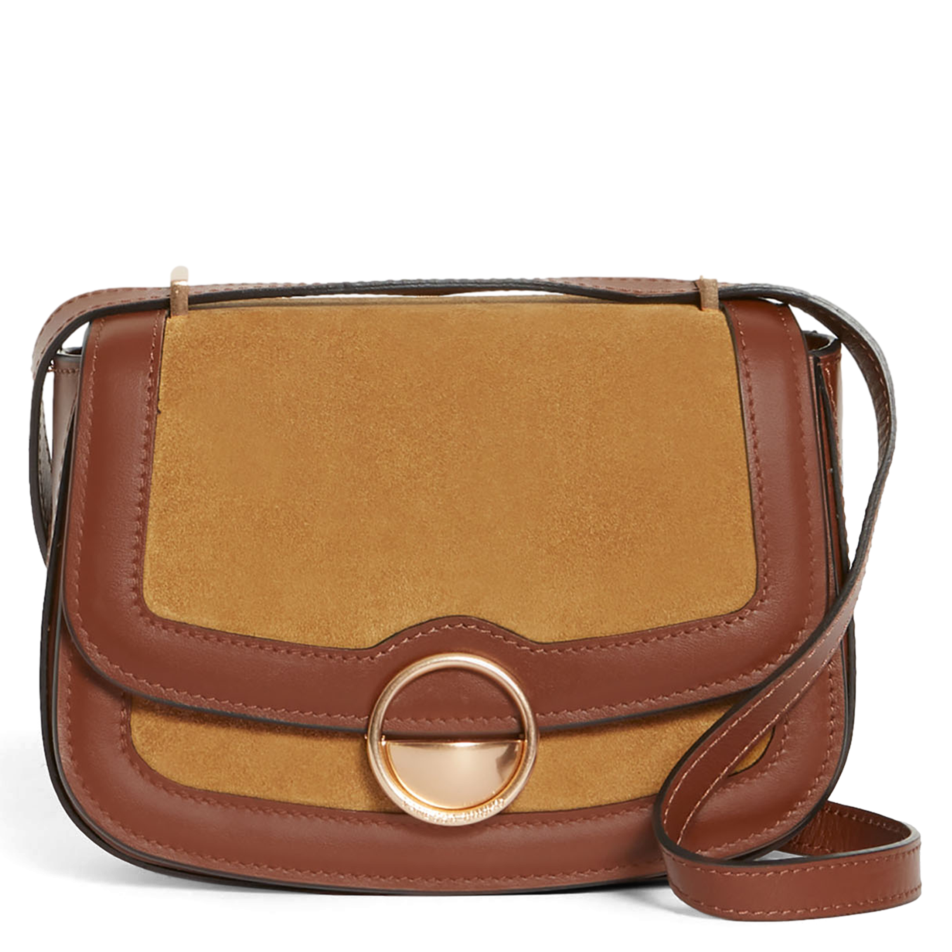 Petit sac bandoulière en cuir | Marron