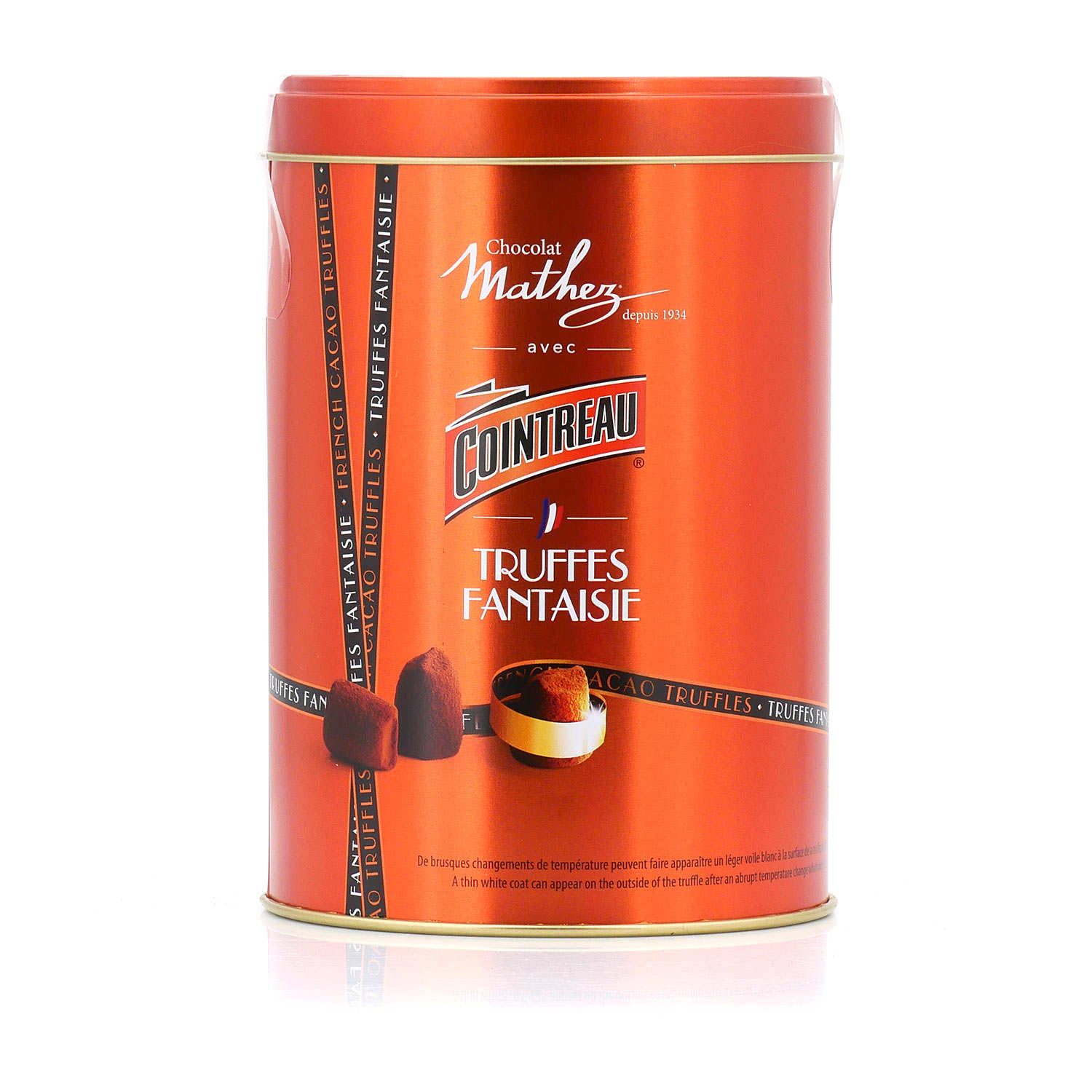 Truffes Fantaisie au Cointreau en boîte métal