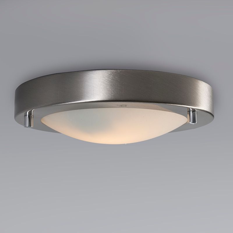 Moderne plafonnière staal 18 cm IP44 - Yuma