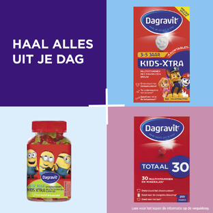 Dagravit Kids-Xtra Multivitaminen Kauwtabletten Aardbei 60ST