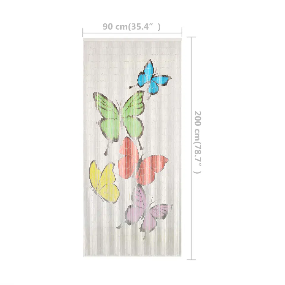 vidaXL - Deurgordijn - Multikleur - Bamboe - 90 x 200 cm