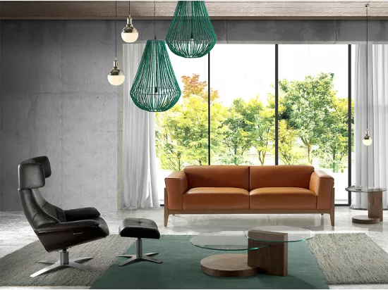 Fauteuil pivotant en cuir avec relax 5022 ANGEL CERDA
