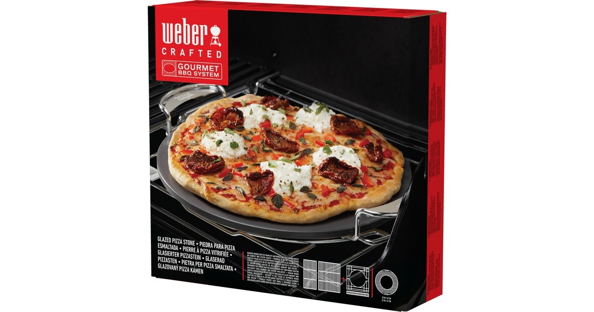 WeberCRAFTED Gourmet BBQ System-geglazuurde pizzasteen  (Grijs)