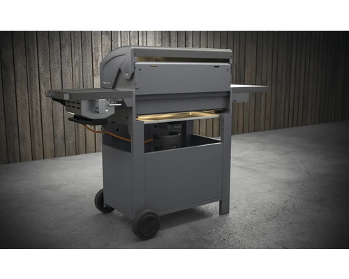 Tenneker® Carbon TG-4 U Gasgrill met 4 branders + zijbrander, gietijzeren rooster, zwart