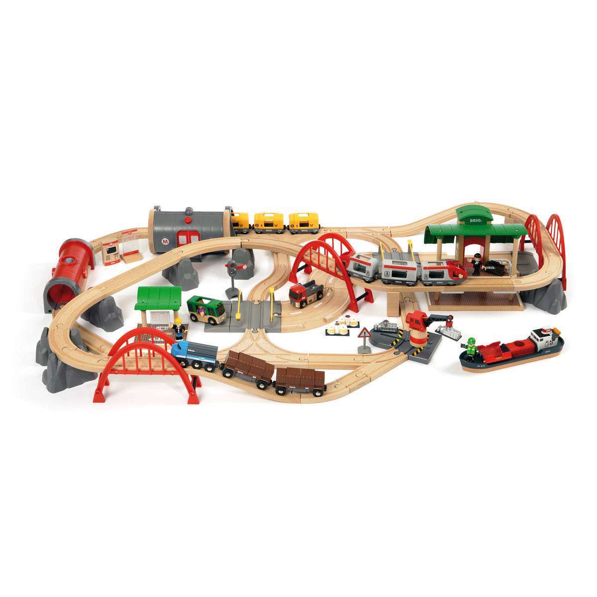 BRIO Spiel Straßen & Schienen Bahn Set Deluxe