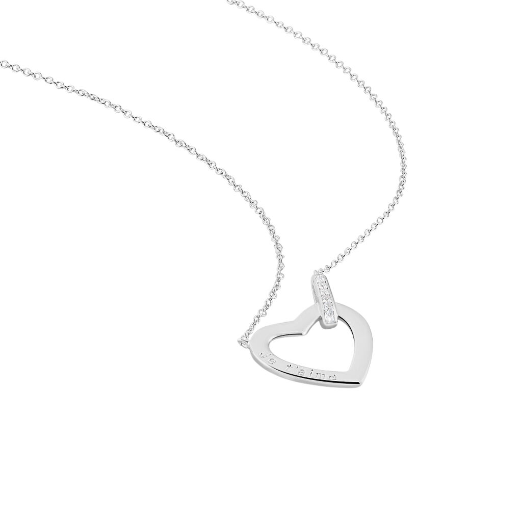 Collier Elanda Argent Blanc Oxyde De Zirconium