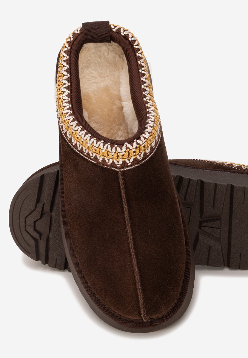 Sabots en cuir naturel bruns Alorra
