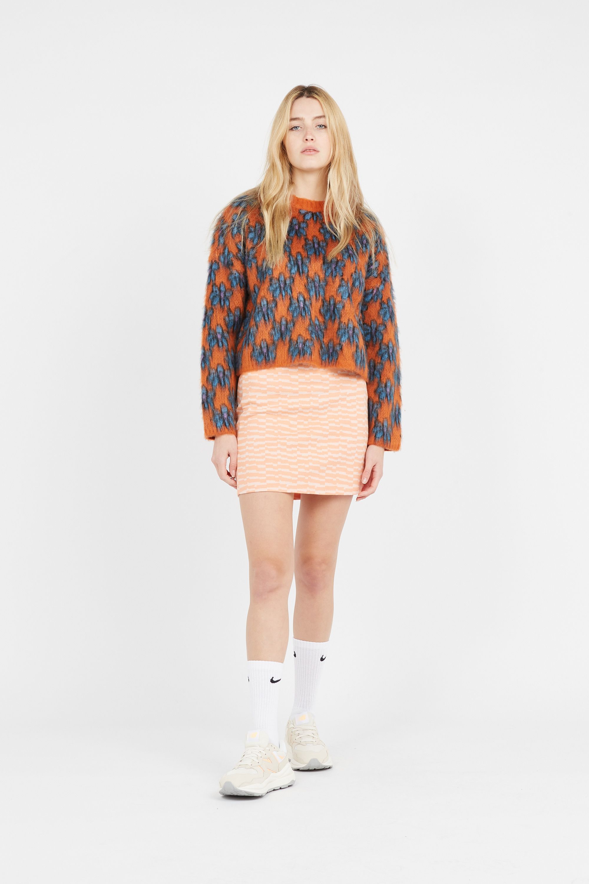OBEY Jupe courte  TRIP JACQUARD Orange