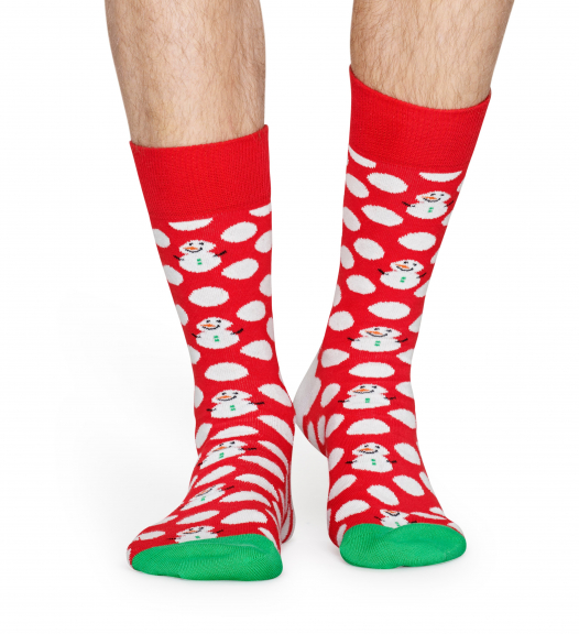 Happy Socks Big Dot Snowman Sock Socken in Mehrfarbig