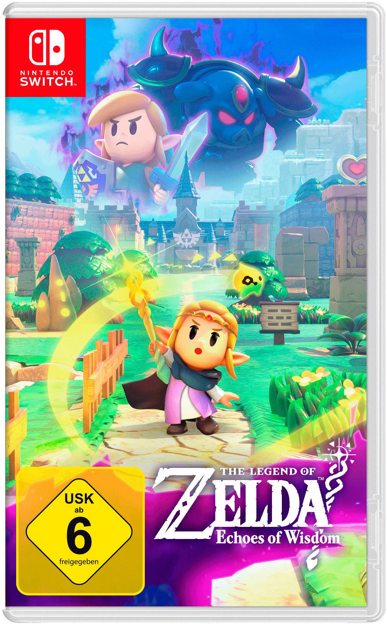 Nintendo Switch Konsolen-Set »Lite – Hyrule-Edition + Zelda: Echoes of Wisdom + Zelda-Schriftrolle« 32 GB