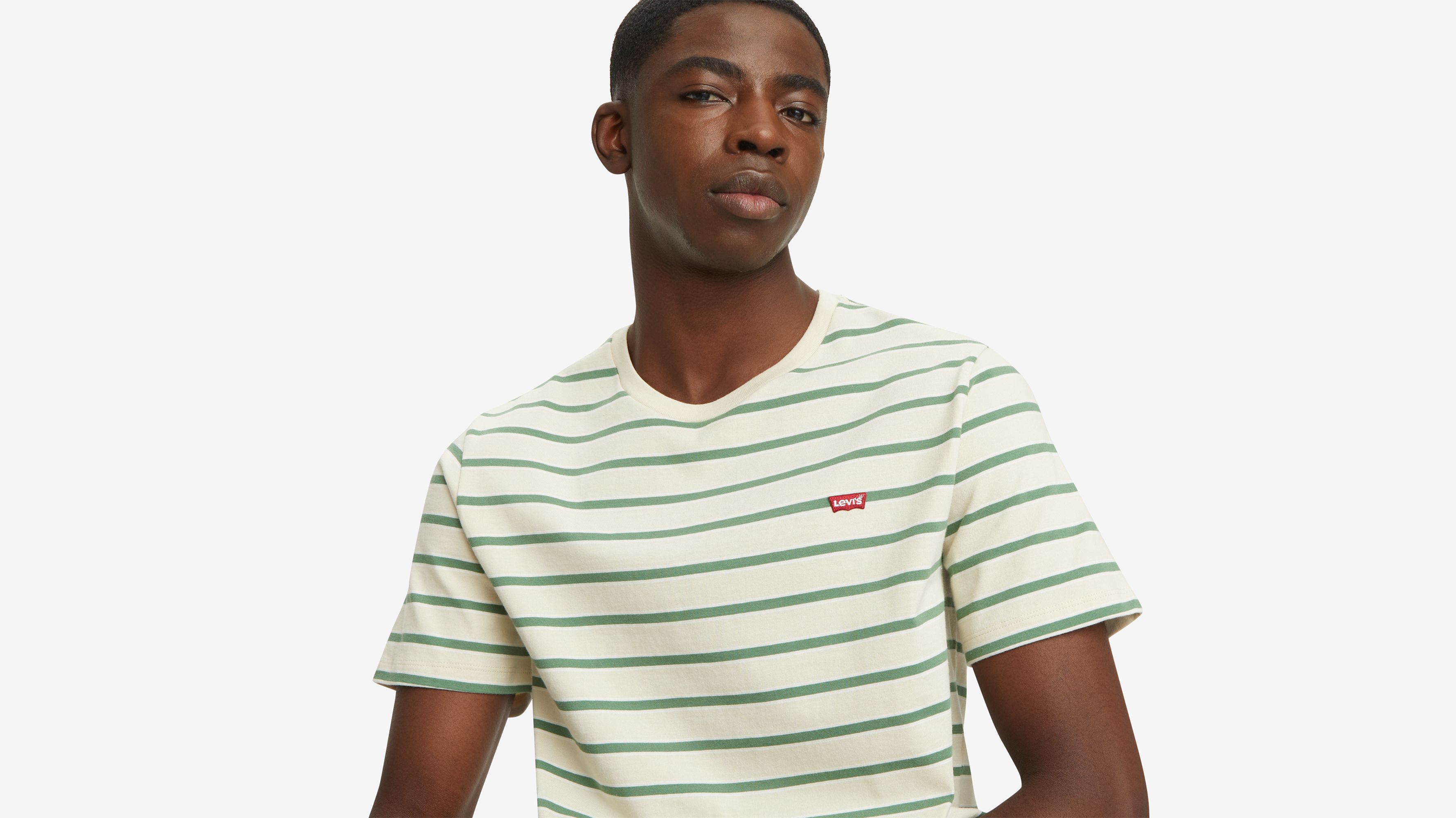 T-shirt Original Housemark - Avery Stripe Fog Jersey - Bleu