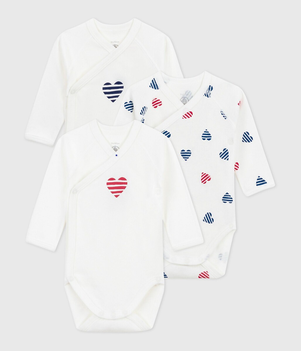 PETIT BATEAU<br>Conjunto de 3 bodies de manga comprida