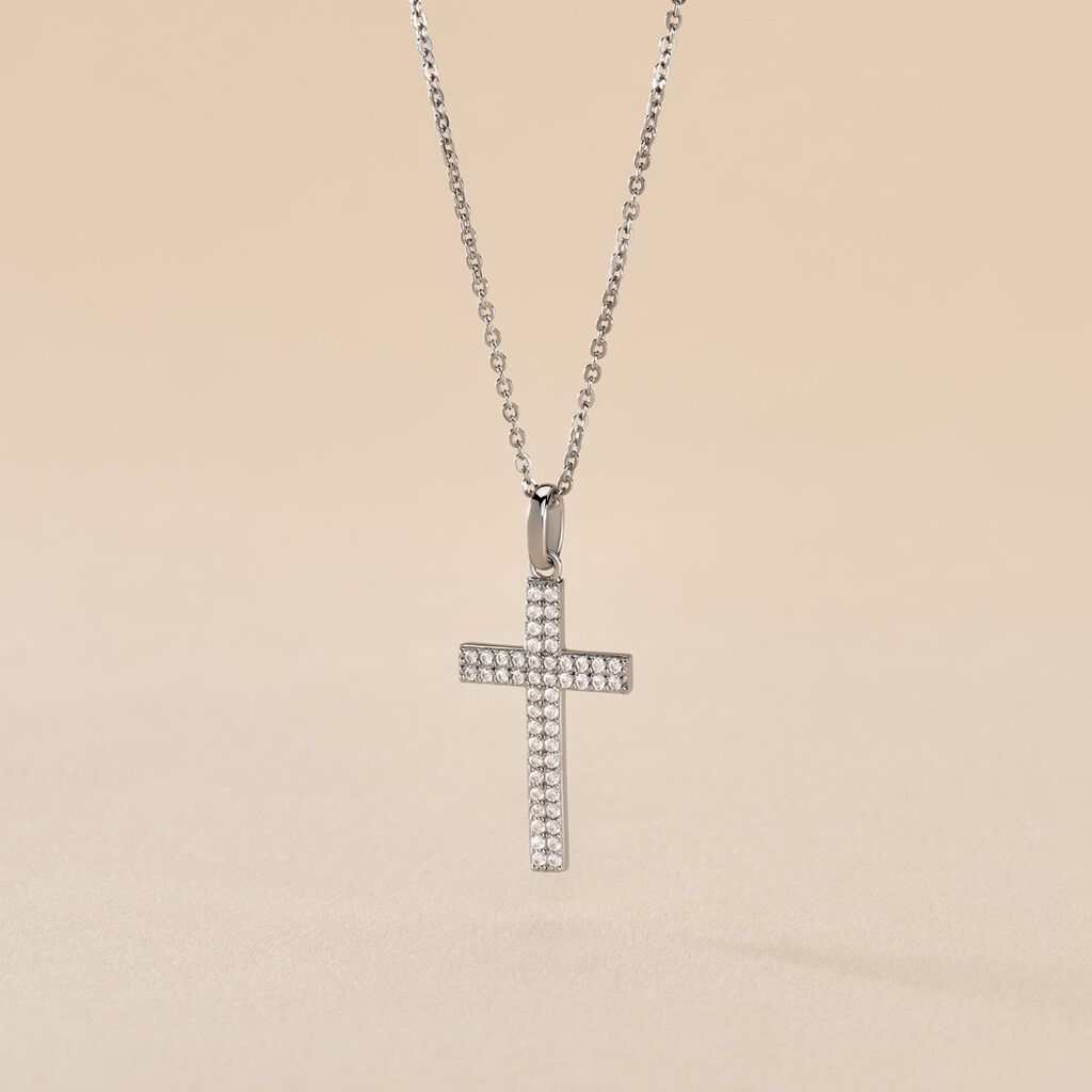 Collier Carola Argent Blanc Oxyde De Zirconium