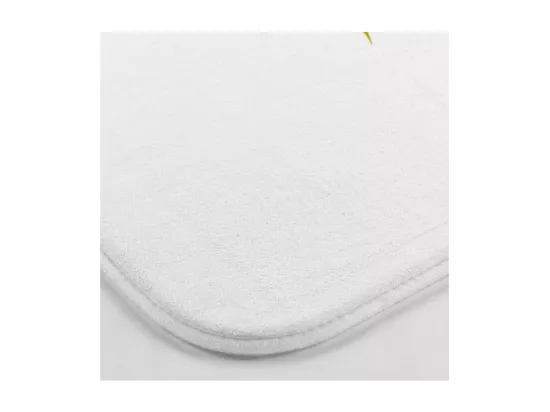 Tapis de Bain 45 x 75 cm Orbella Blanc - Microfibre Imprimée