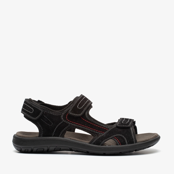 Mountain Peak leren heren sandalen zwart