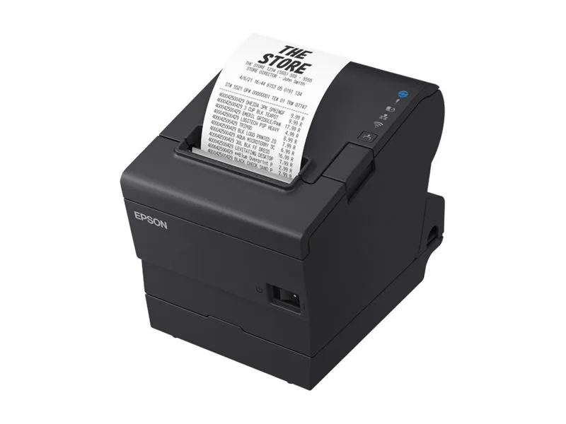 Epson TM T88VII (132) - Kvitteringsprinter - termisk linje - Rulle (7,95 cm) - 180 x 180 dpi - op til 500 mm/sek. - USB 2.0, USB 2.0 vært, LAN, PoweredUSB - skærer - sort