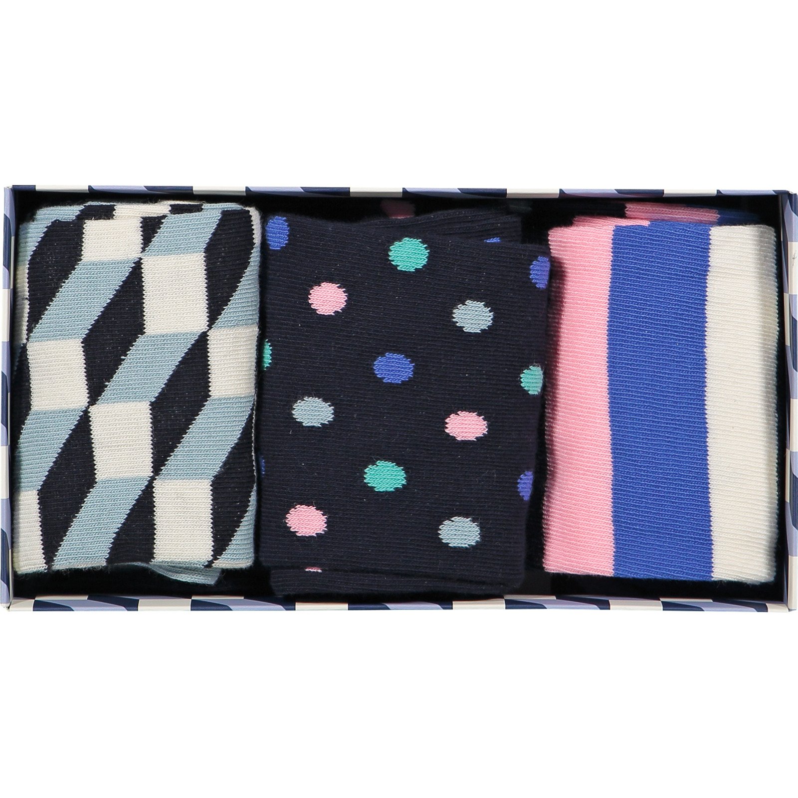 Happy Socks Herren-Socken, 3 Paar hellblau