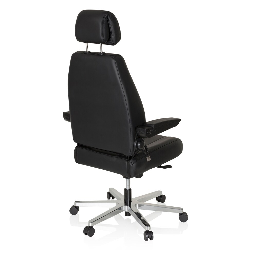 XXL Drehstuhl 24 HOURS Leder mit abklappbaren Armlehnen hjh OFFICE