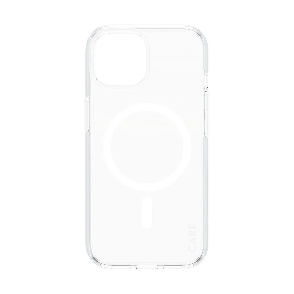 CARE by PanzerGlass - Case - Transparent med Hvid MagSafe - iPhone 15