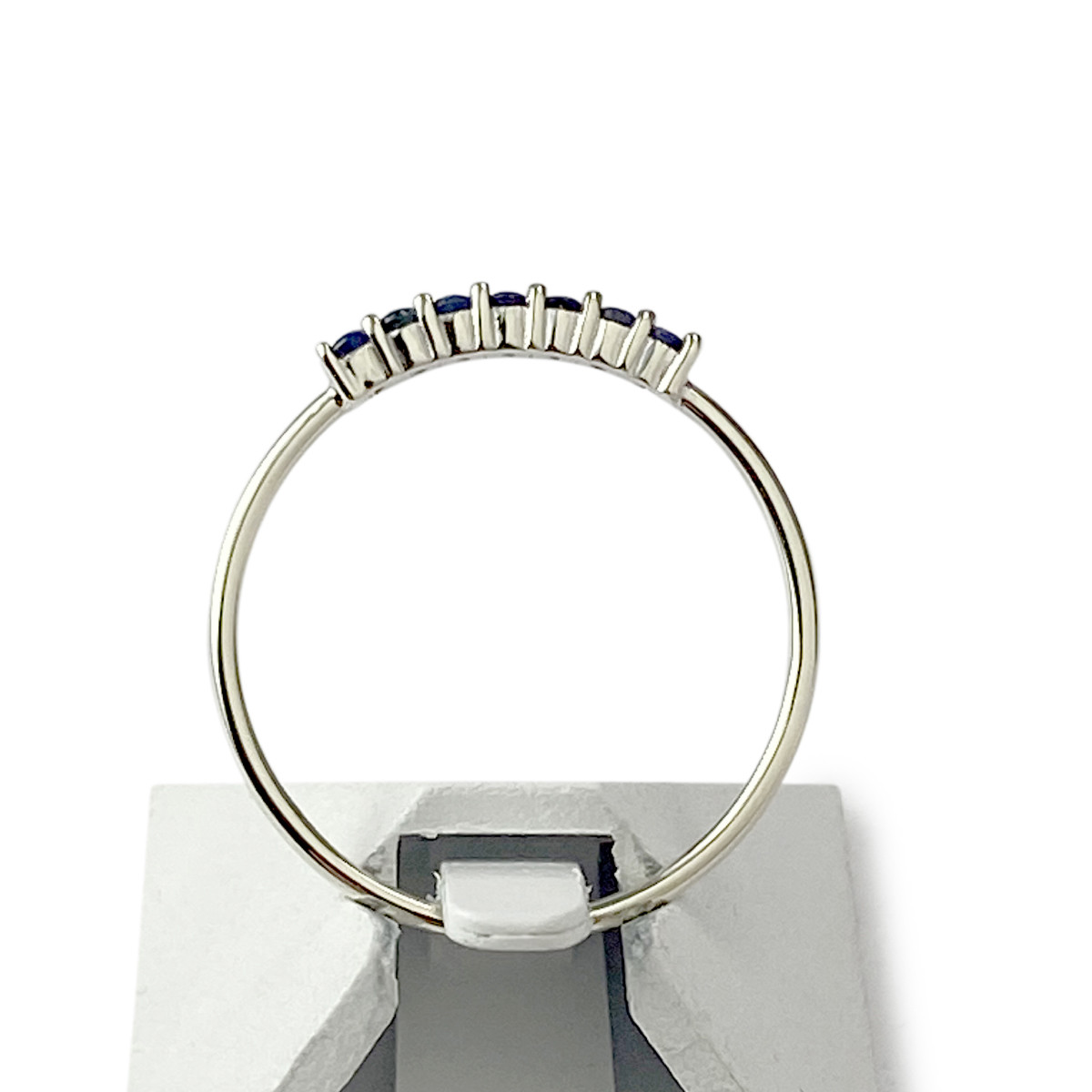 Bague d'occasion or 375 blanc saphirs