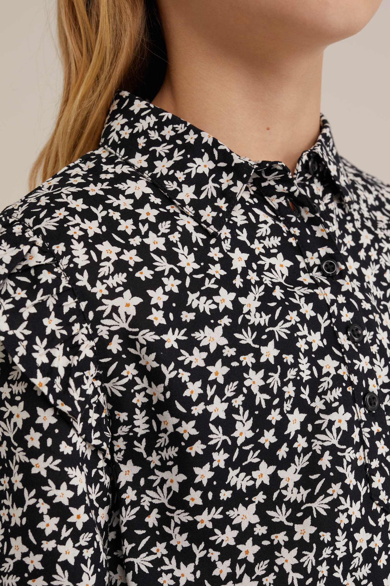 Meisjes jurk met dessin WE Fashion Zwart