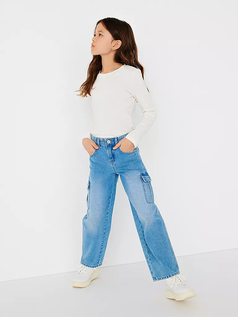 ONLY Mädchen Jeans Wide Fit KOGHARMONY hellblau