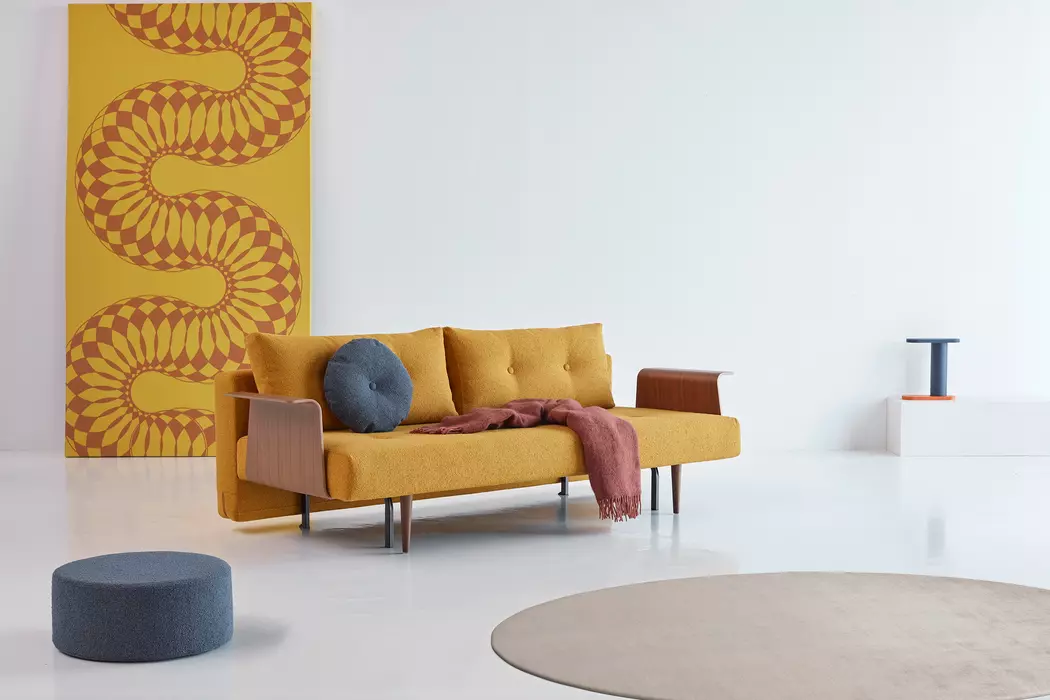 Schlafsofa mit Armlehnen Recast Plus dunkel
