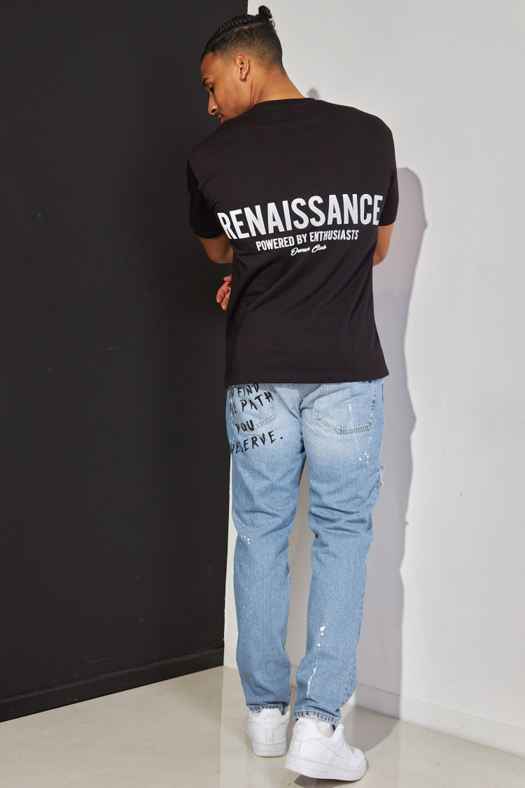 T-shirt noir renaissance