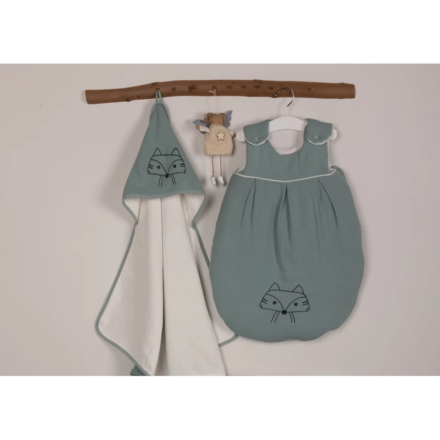 Be Be 's Collection Musselin Winter-Schlafsack wattiert grün