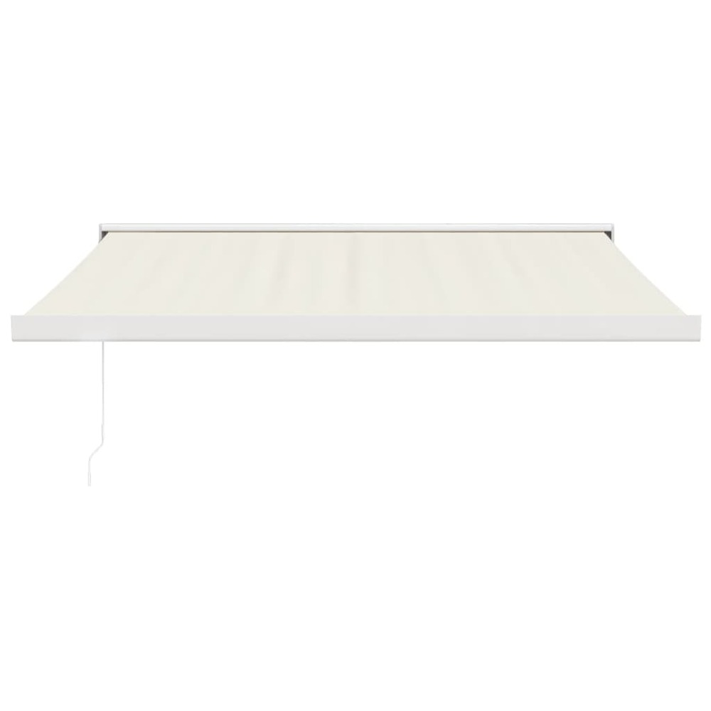 Auvent rétractable crème 3,5x2,5 m tissu et aluminium