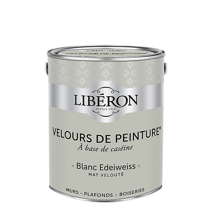 Peinture murs, plafonds et boiseries Velours de peinture blanc edelweiss Libéron 2,5L