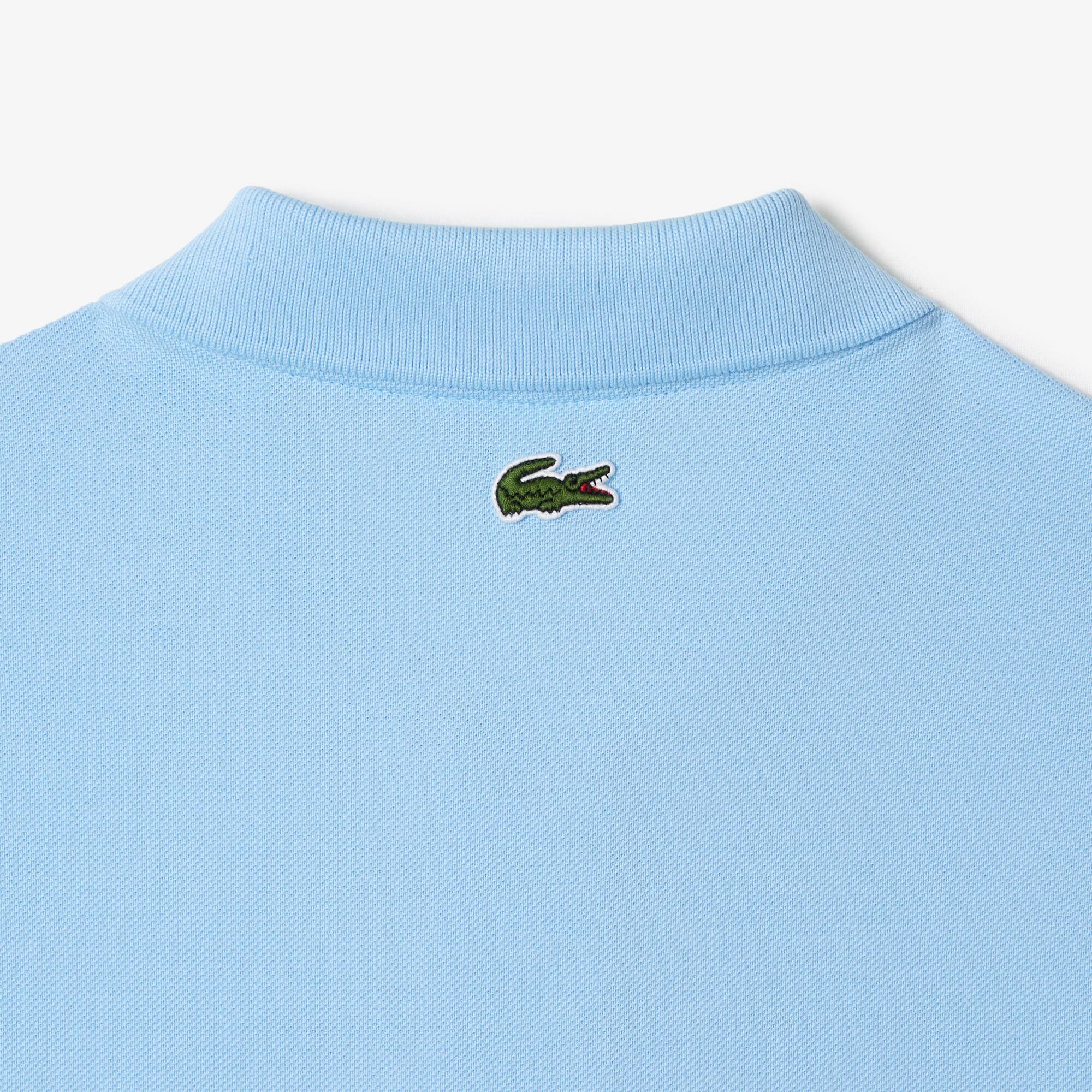 Poloshirt mit gestepptem Krokodilaufnäher Kurze Ärmel - Blau - Lacoste - Herren