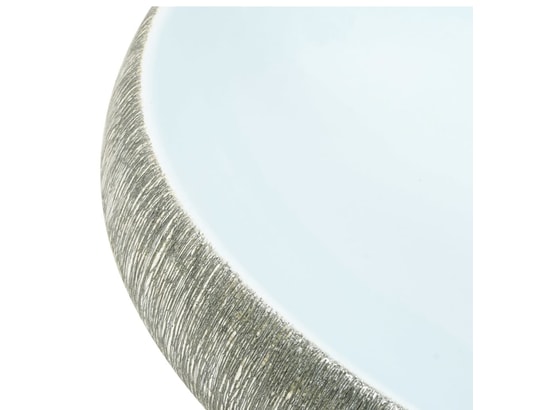 VIDAXL - Vasque à poser gris et bleu ovale 59x40x15 cm céramique