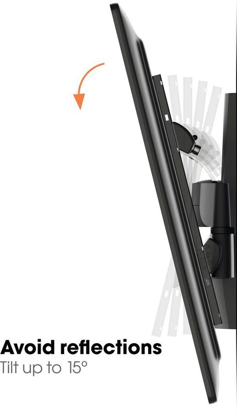 VOGEL'S - WALL 3250 - Televisiebeugel - Zwart - Metaal - Draaibaar en Kantelbaar