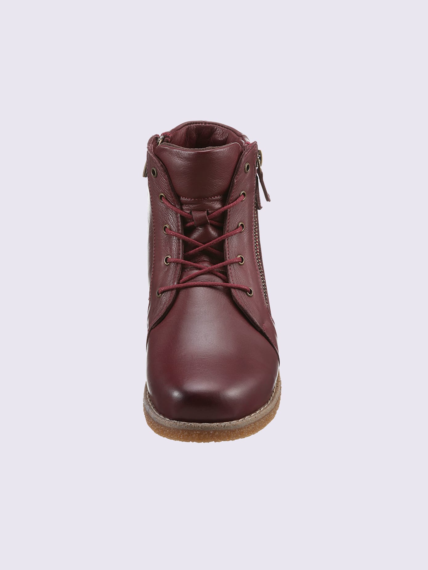 Bottines à lacets cuir nappa de vache