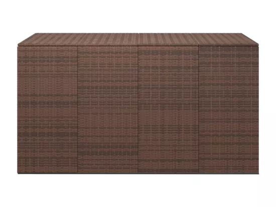 Boîte à coussins de jardin Résine tressée 194x100x103 cm Marron