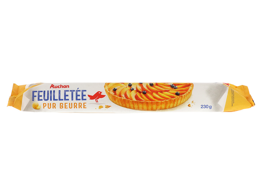 MASSA FOLHADA COM MANTEIGA AUCHAN GOURMET230 G