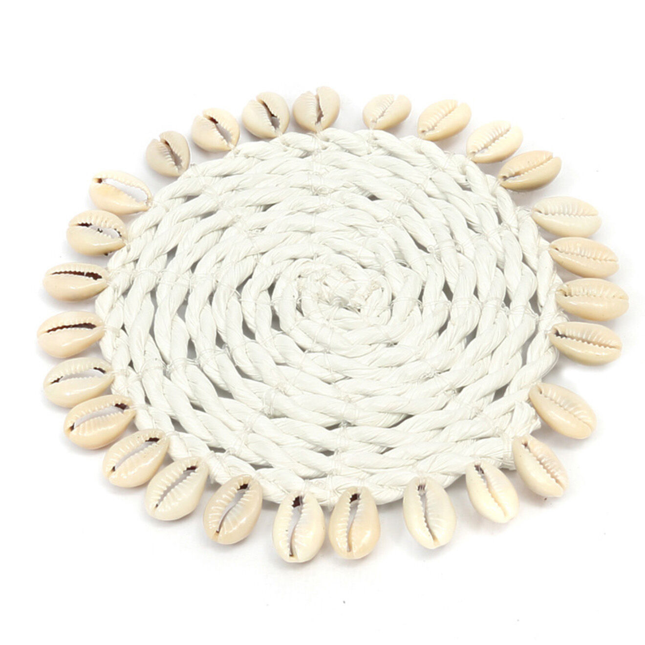 Bazar Bizar Sous-verre coquillage  blanc -  D.12 cm