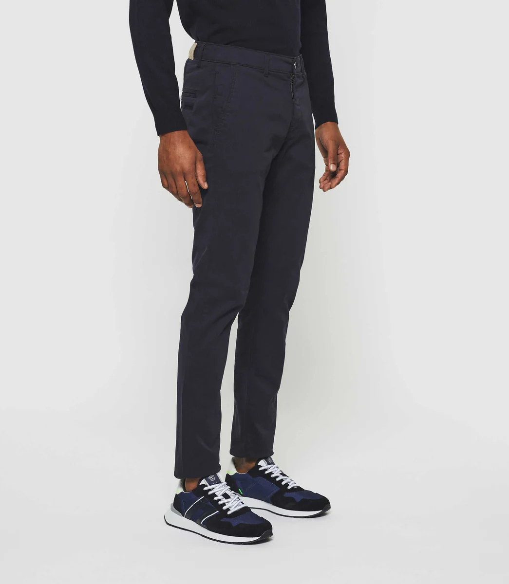 Pantalon casual slim marine 