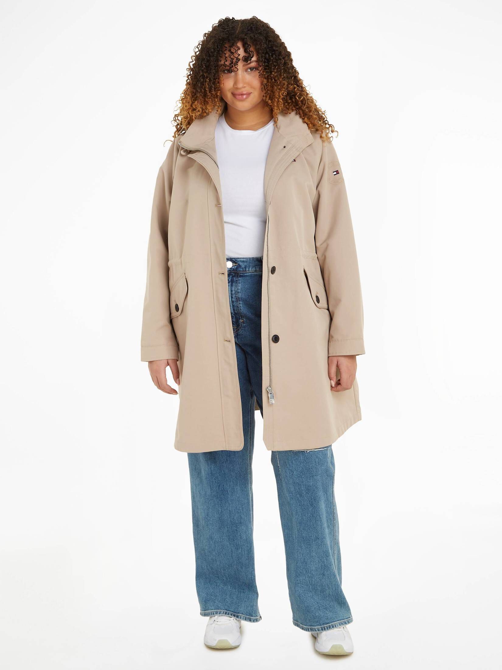 Tommy Hilfiger| Damen Trenchcoat CRV COTTON BLEND PARKA