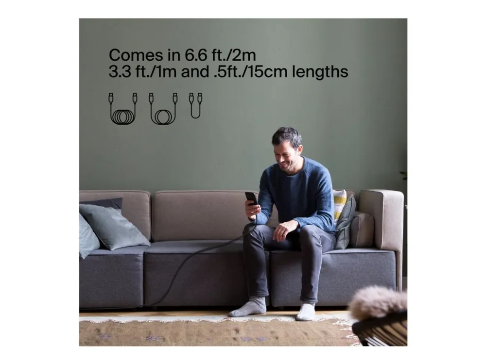 Belkin BoostCharge - USB-kabel - 24 pin USB-C (han) til 24 pin USB-C (han) - 1 m - sort