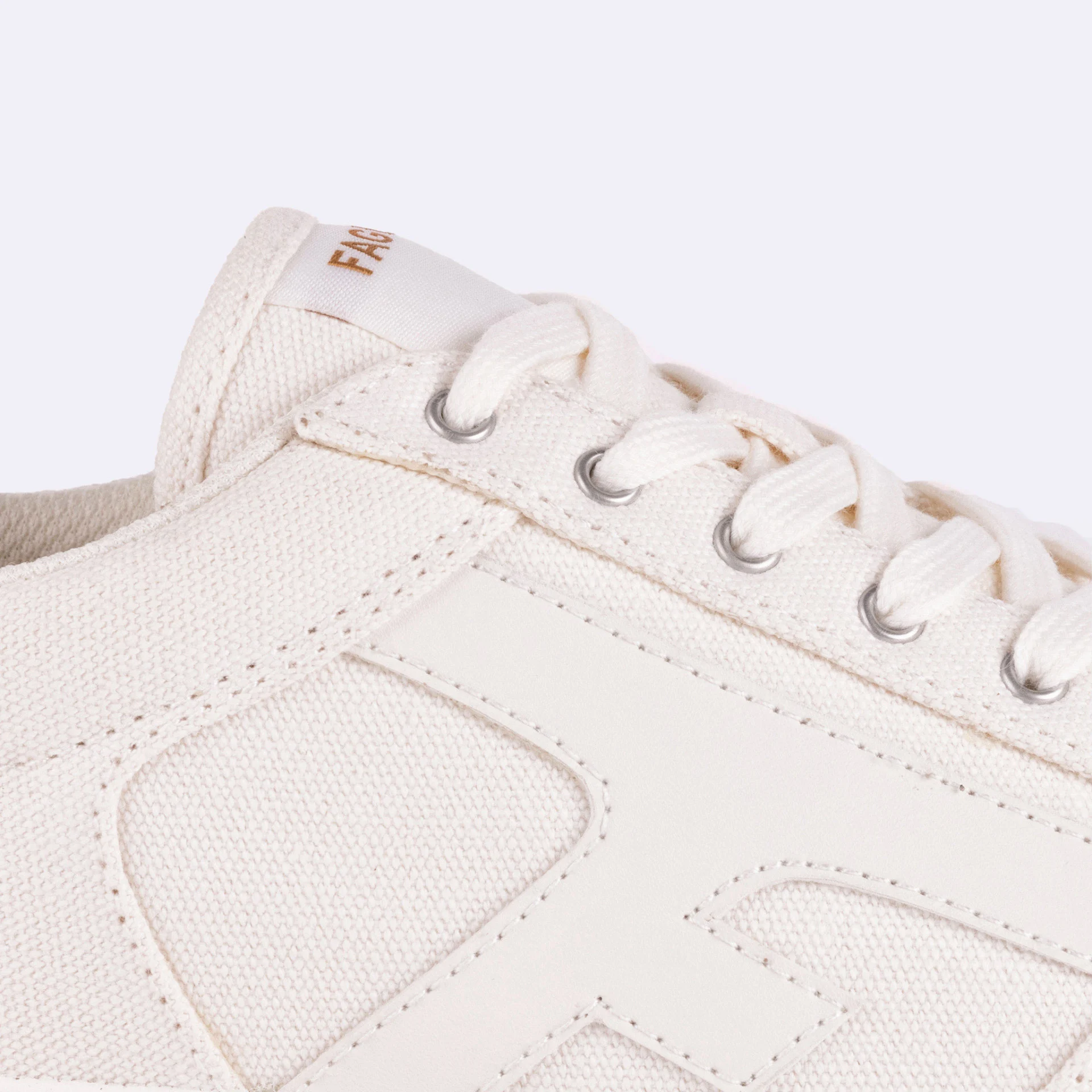 Tennis écrue et blanche vegan Coton recyclé - modèle Walnut