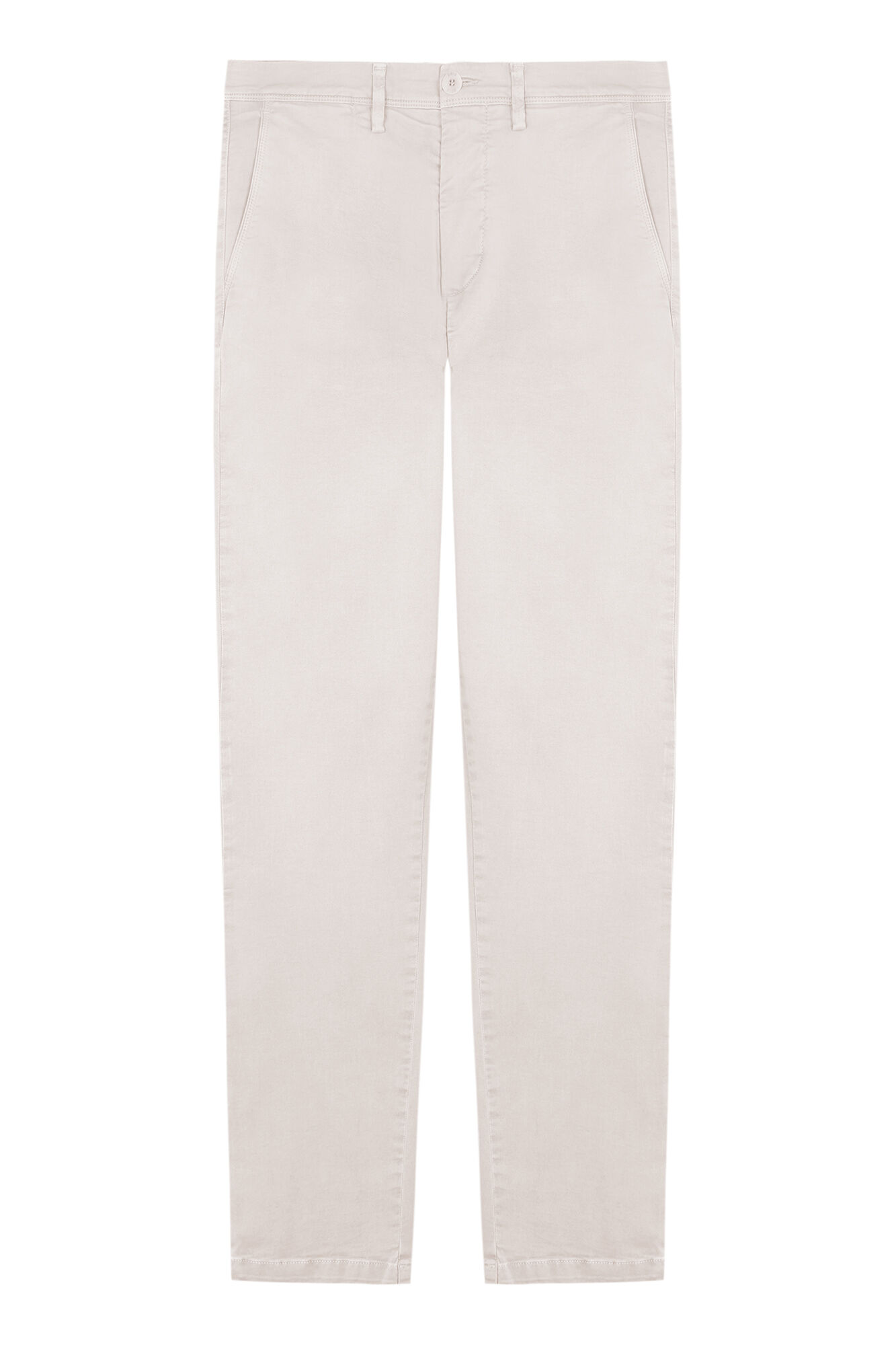 Calça chino slim com cintura elástica.