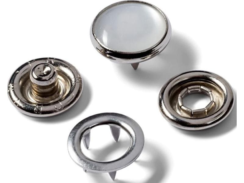 Prym Druckknöpfe Jersey Kappe 12 mm, 6 Stück Druckknöpfe Jersey mit leichter Schlusskraft