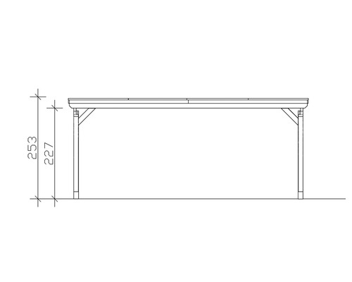 Konsta dubbele carport met aluminium dakpanelen inclusief 2 inrijbogen en H-ankers, 618x500 cm, wit