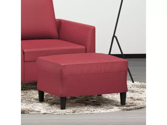 Repose-pied Rouge bordeaux 60x50x41 cm Similicuir