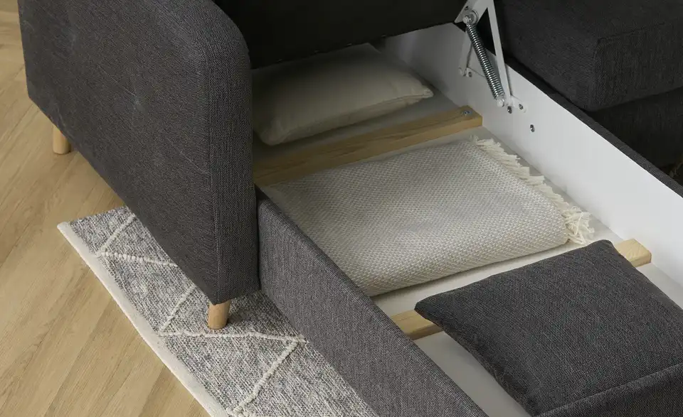 Ecksofa Venus Anthrazit rechts