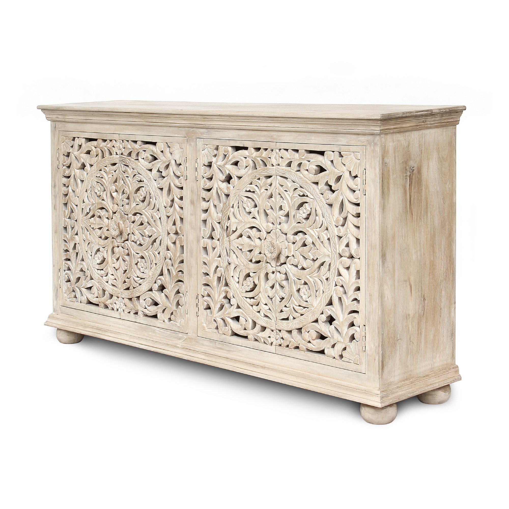 Sideboard 'Bholi', weiß, T 43 cm, B 178 cm, H 98 cm von fischer's lagerhaus